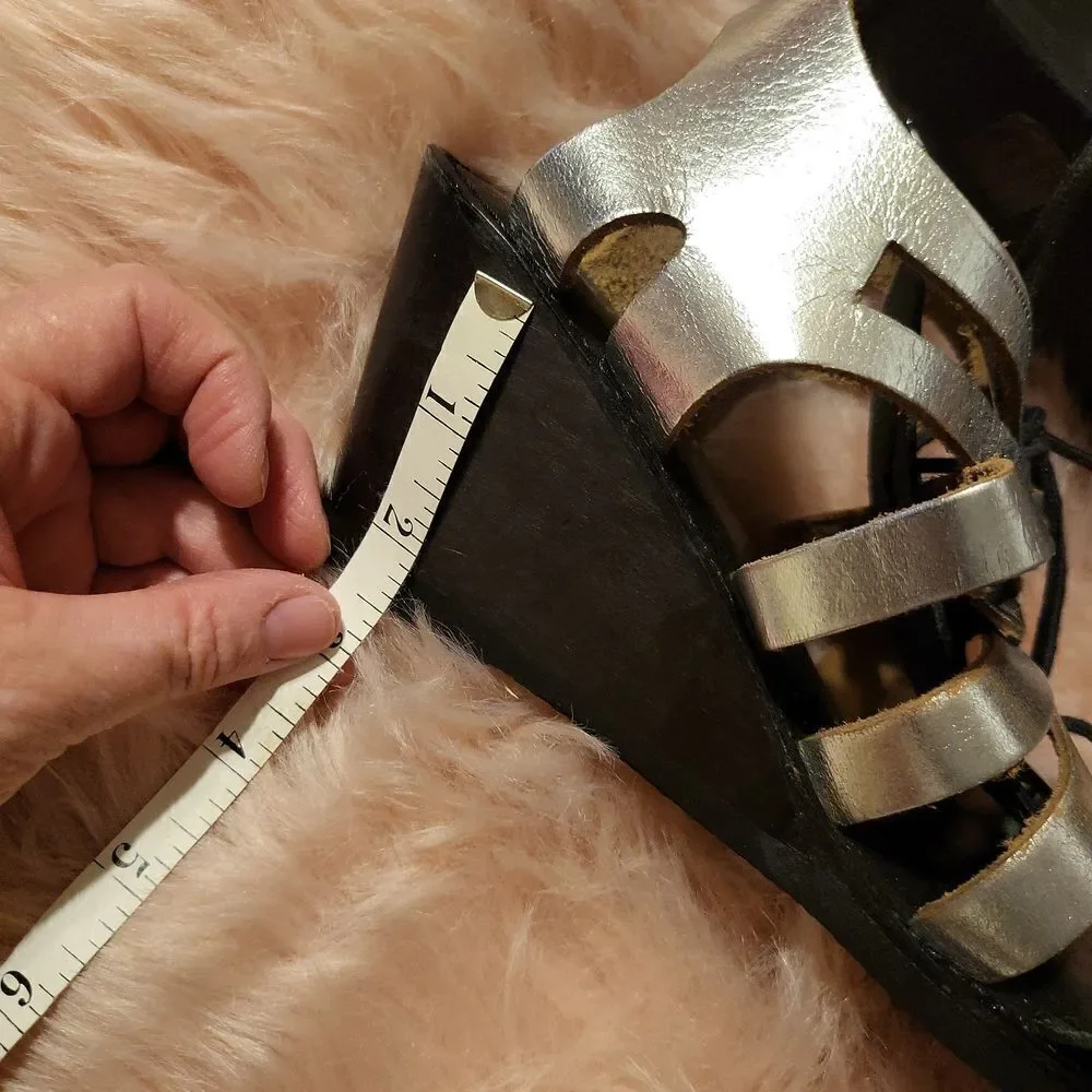 Matisse ,silver and black leather upper,slight wedge, size 9,brand new!